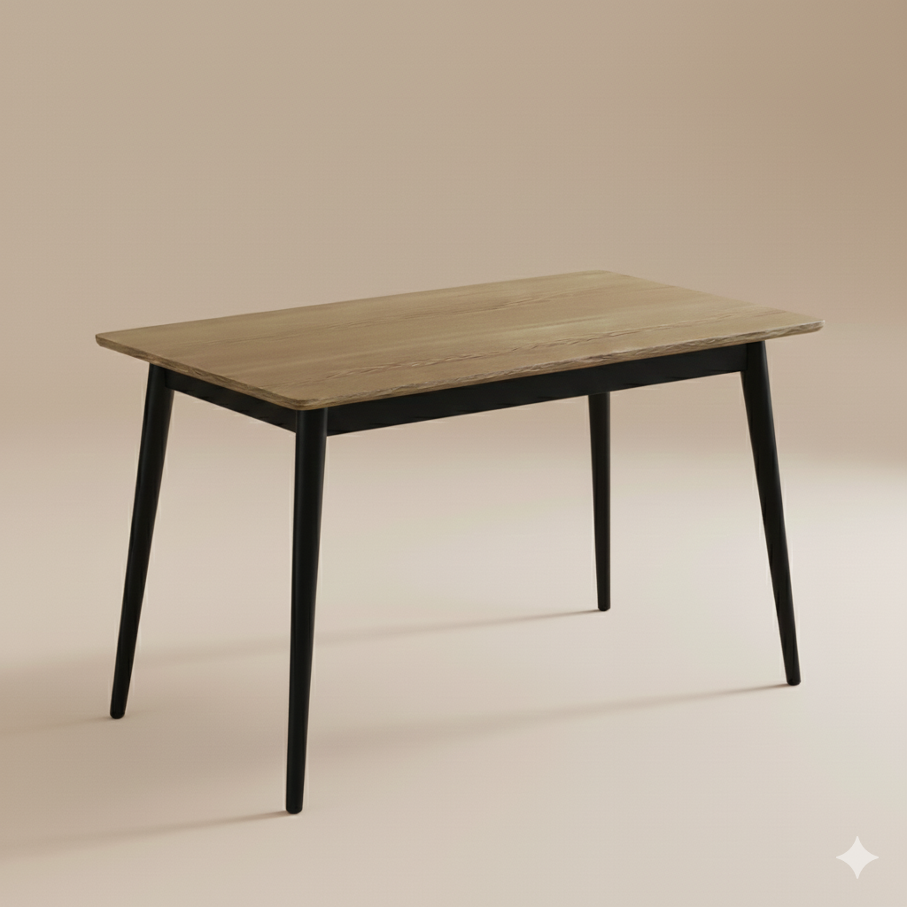 Arlo Modern Table With Wooden Base Arlo Modern Table With Wooden Base