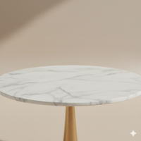 Aurelia Marble Pedestal Table