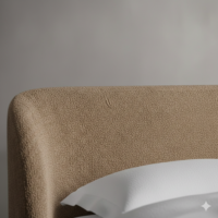 Aurelia Curve Upholstered Platform Bed