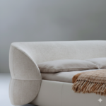 Lunaro Curve Upholstered Bed