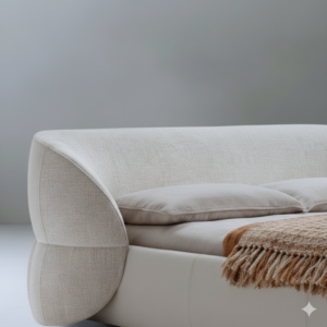 Lunaro Curve Upholstered Bed