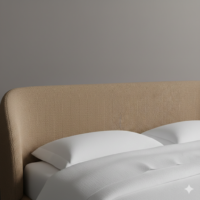 Aurelia Curve Upholstered Platform Bed