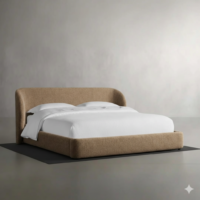 Aurelia Curve Upholstered Platform Bed