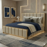 Aurora Luxe LED Upholstered Bed Frame
